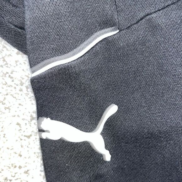 Black White Puma hoodie hooded running track sweatshirt jacket XL - Picture 4 of 6